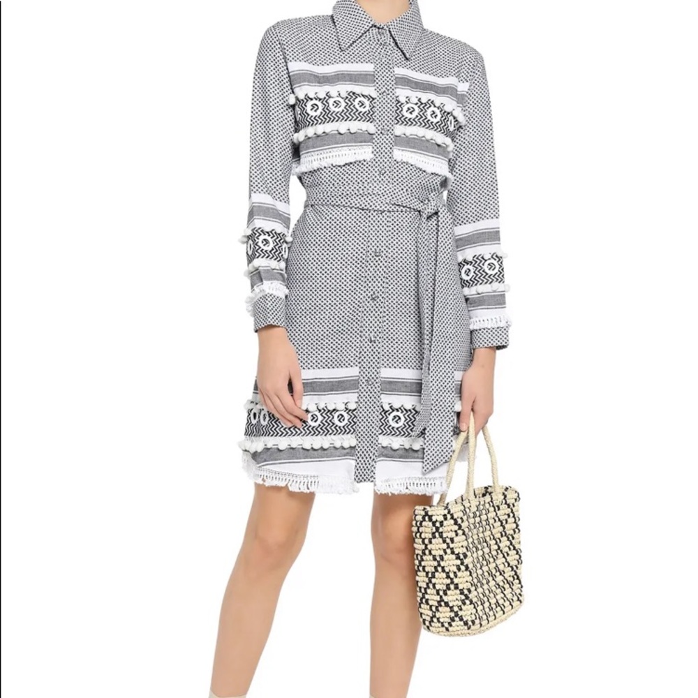 Dodo Bar Or Two Tone Belted embellished dress